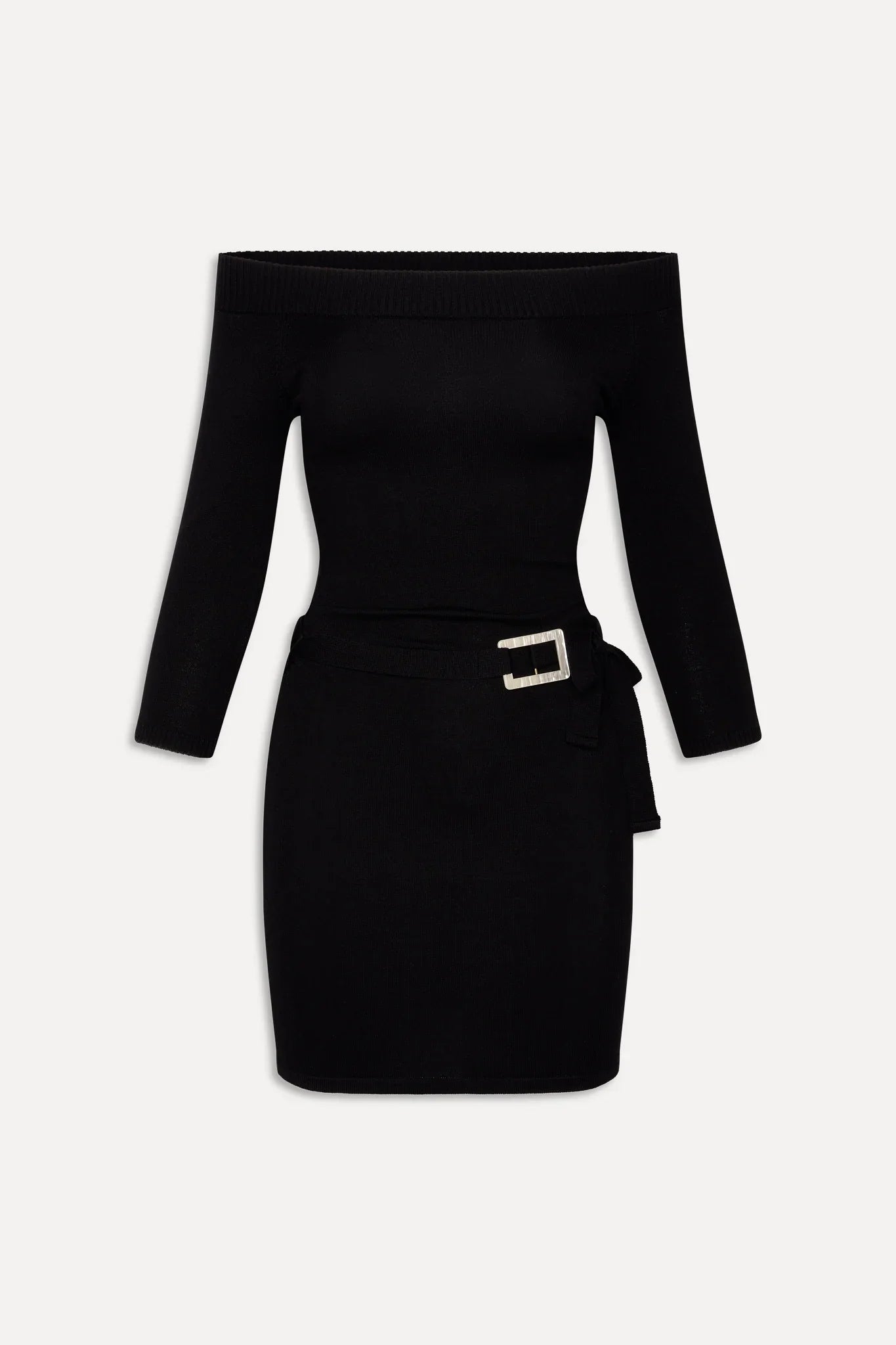 x BELLA HADID Saloon Knit Mini Dress Black