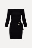 x BELLA HADID Saloon Knit Mini Dress Black