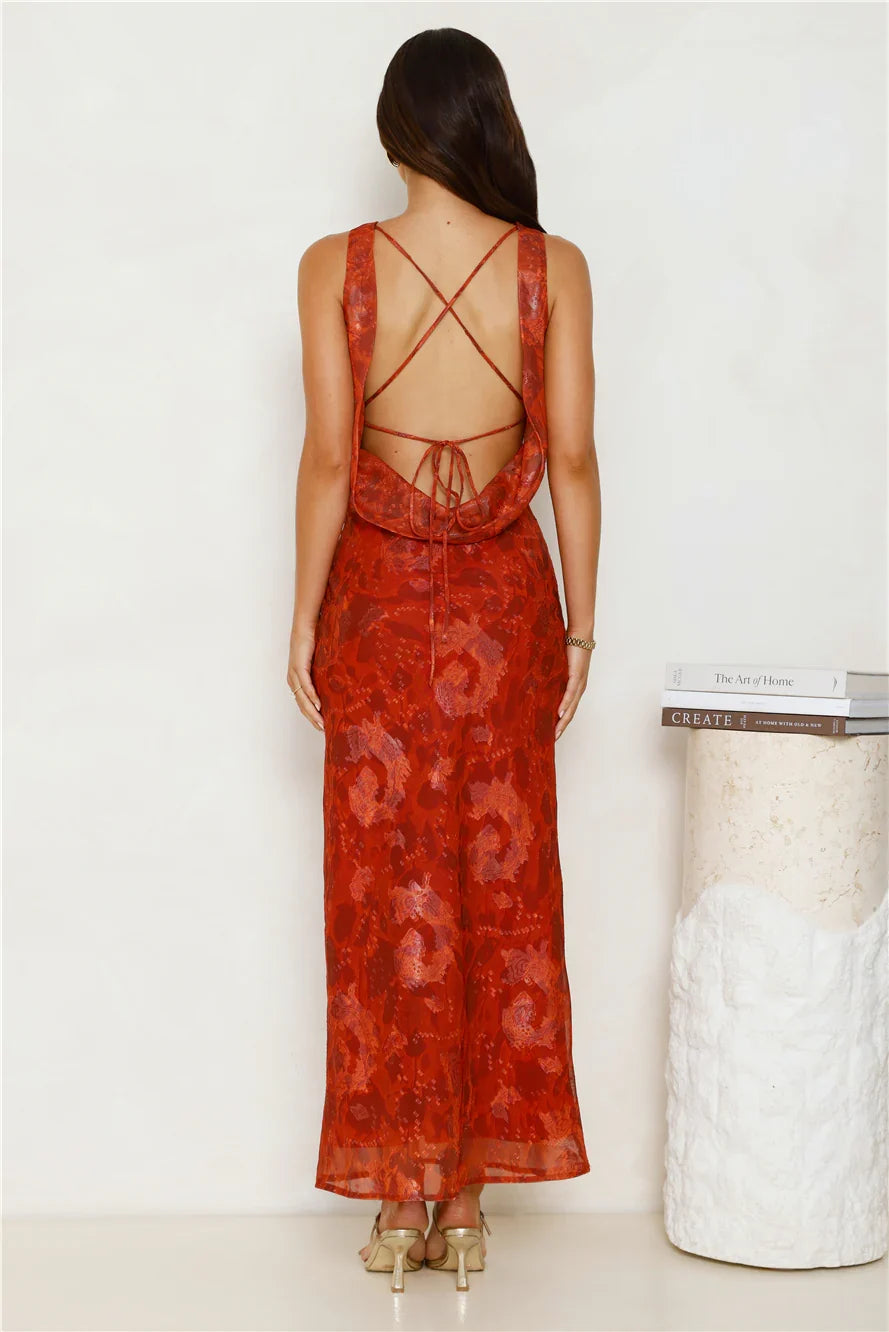 Amani Maxi Dress Rust