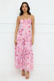 Lavender Mist Strapless Maxi Dress Pink