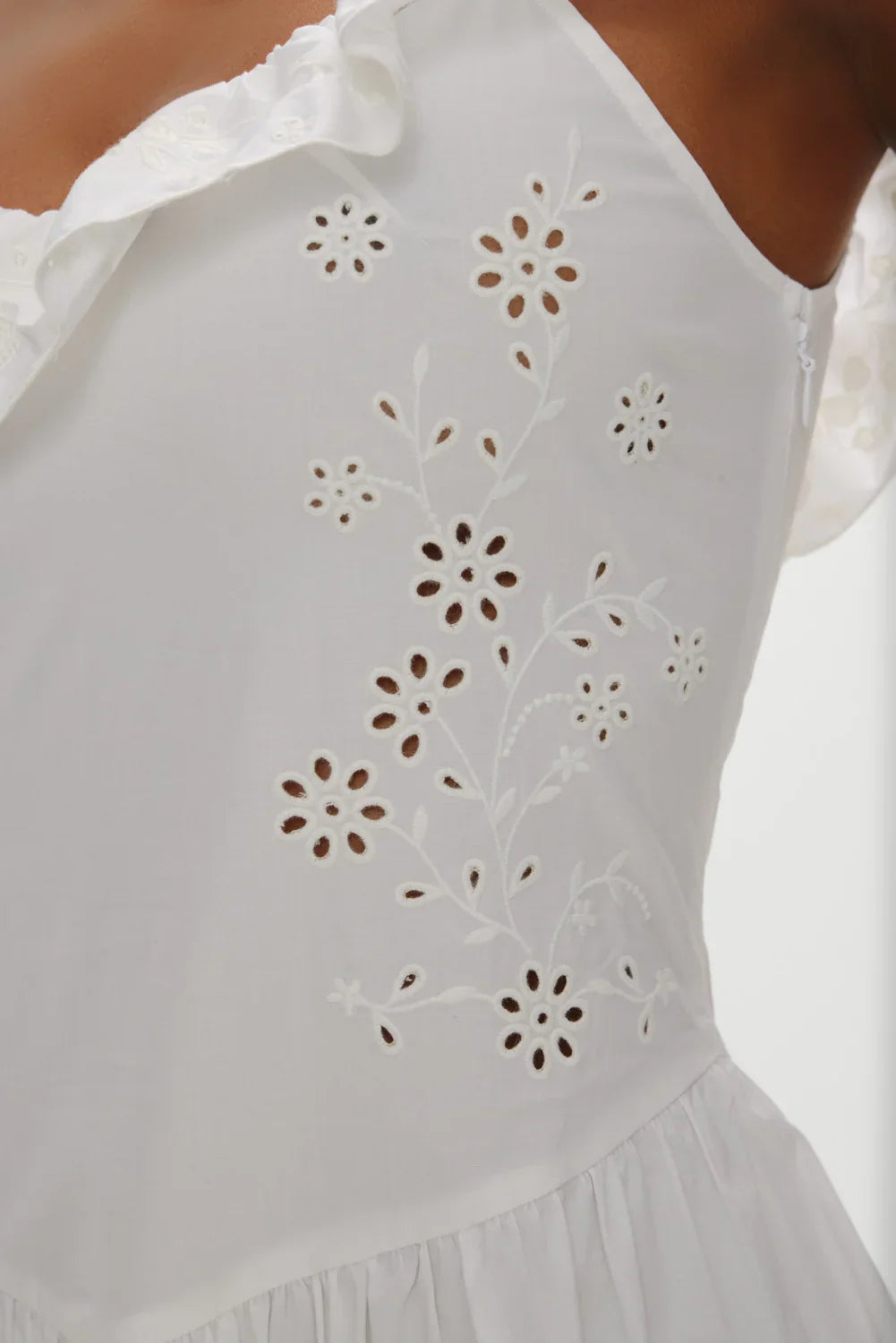 Georgia Cotton Embroidered Midi Dress Angels Meadow