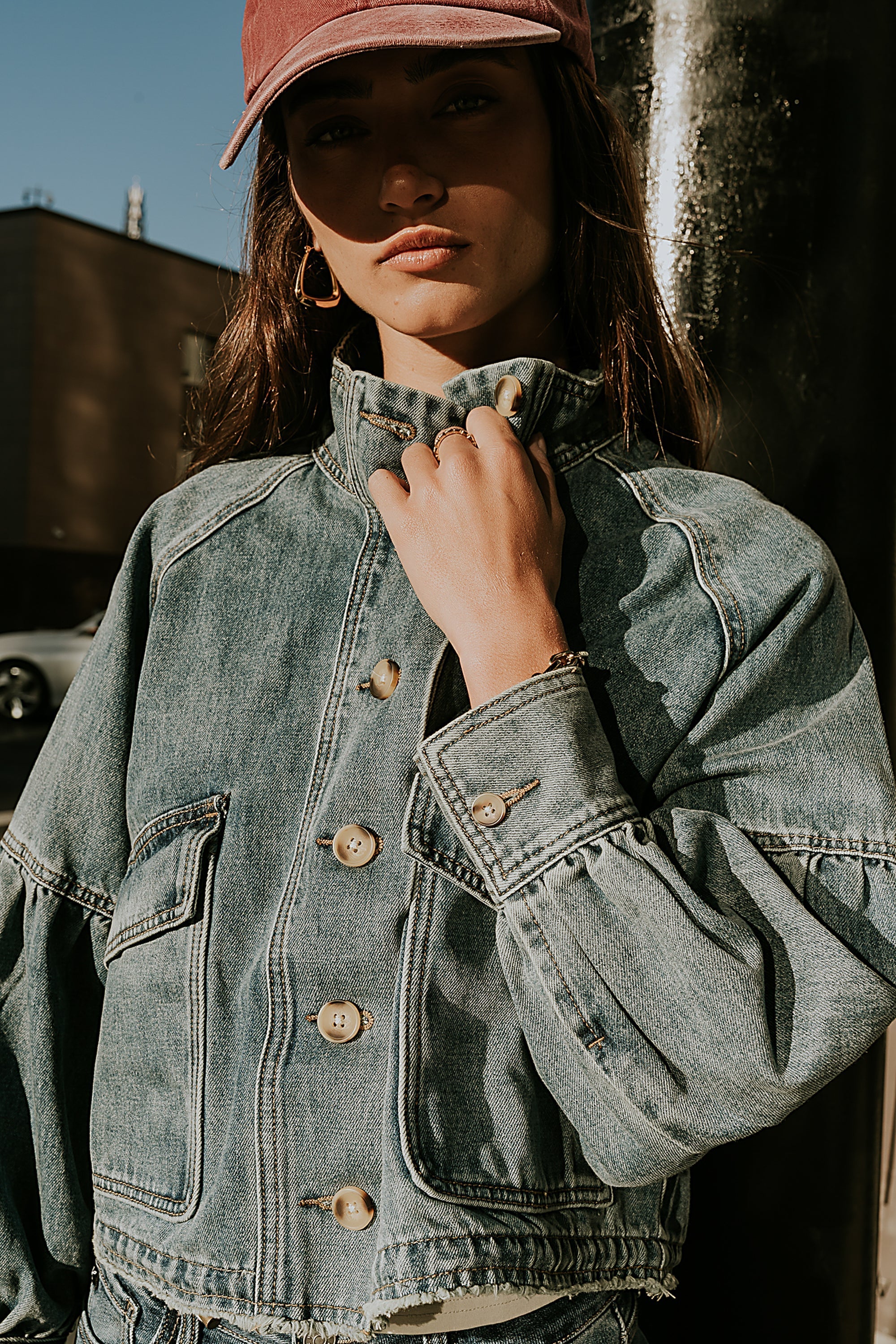 Sasha Denim Jacket in Medium Wash