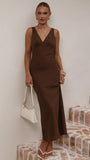 Sammie Linen Maxi Dress Chocolate