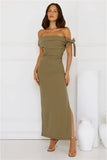 The Luxe Party Maxi Dress Olive