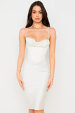 ivory corset slip dress