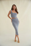 Jacqueline High Rise Knit Midi Skirt