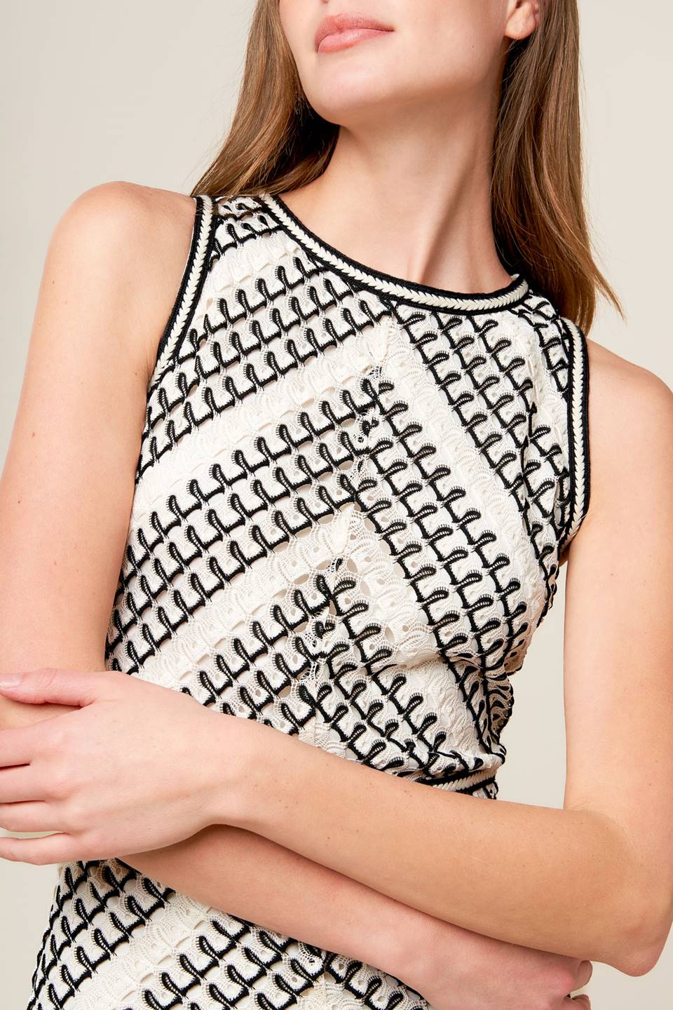 CARLISLE CROCHET MIDI DRESS