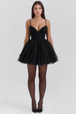 black tulle mini dress sale
