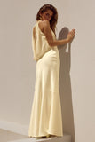GABRIELLA COWL MAXI DRESS LEMON