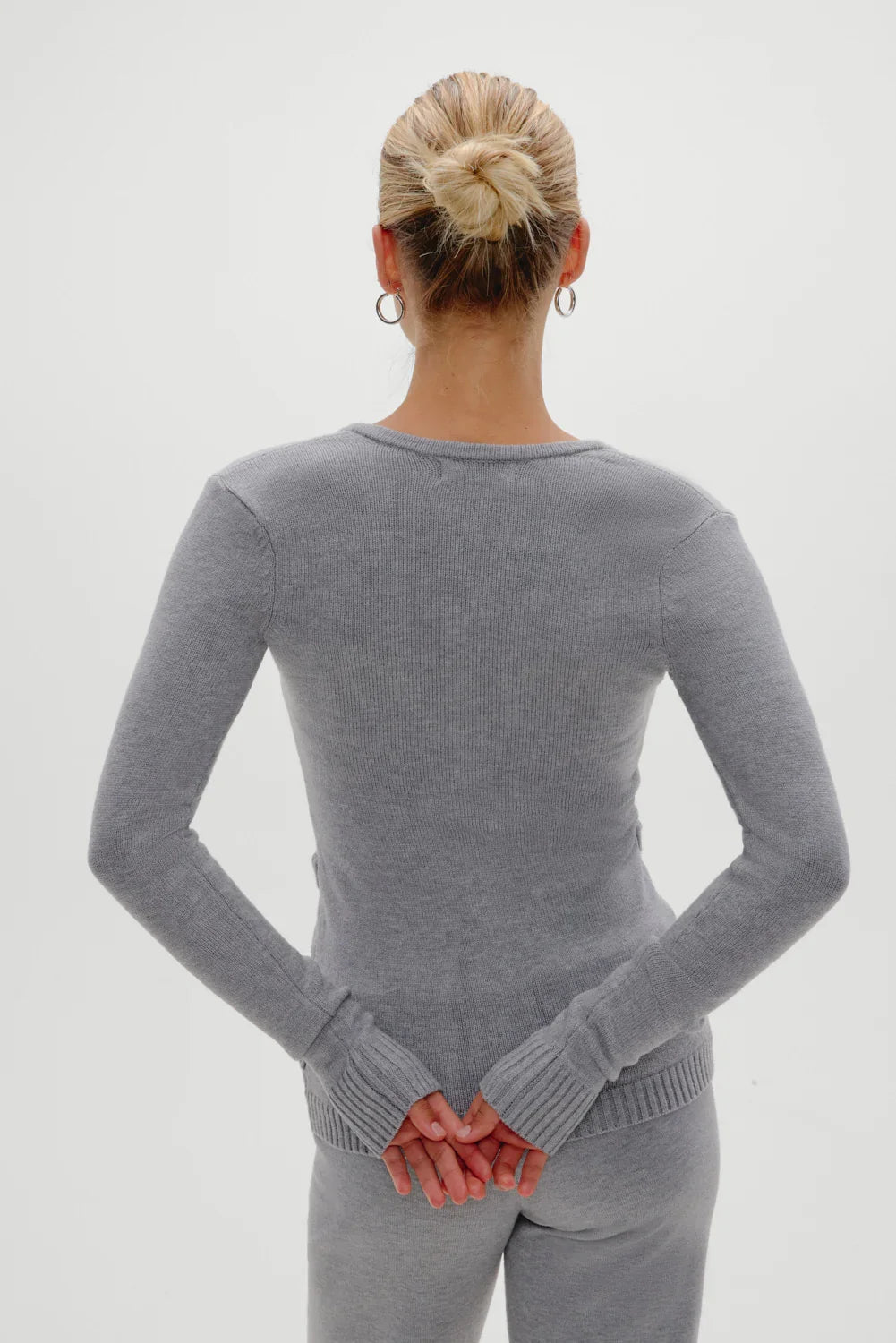 Sienna Zip Up Knit Sweater Cloud Cover