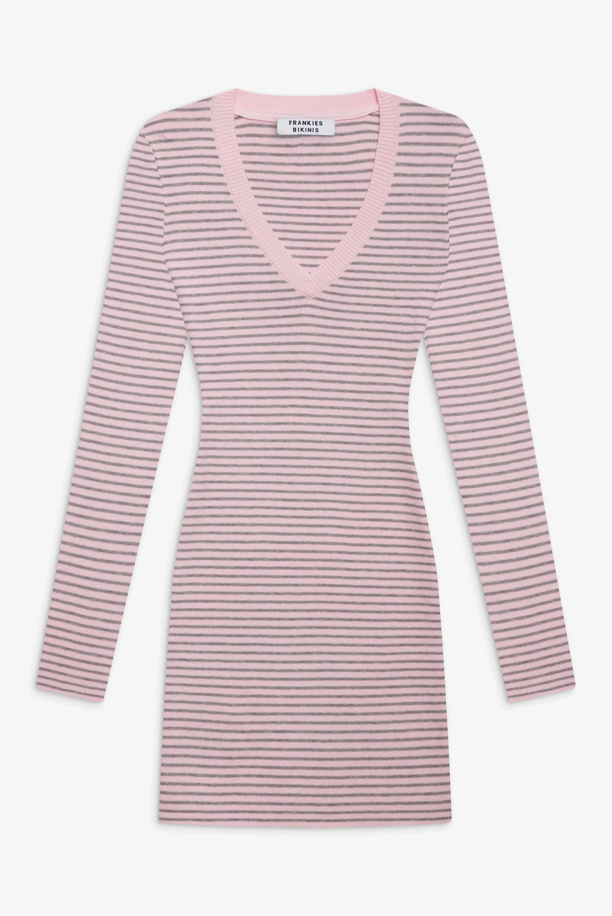 Sweetheart Knit Dress Rosewater Stripe