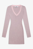 Sweetheart Knit Dress Rosewater Stripe