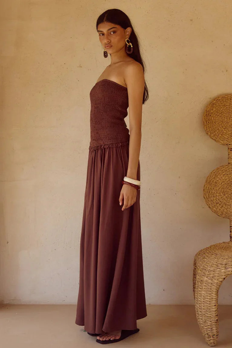 Fleur Shirred Maxi Dress