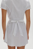 Ivy Cotton Mini Dress White