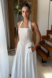 SAMMI MIDI DRESS SAND WHITE