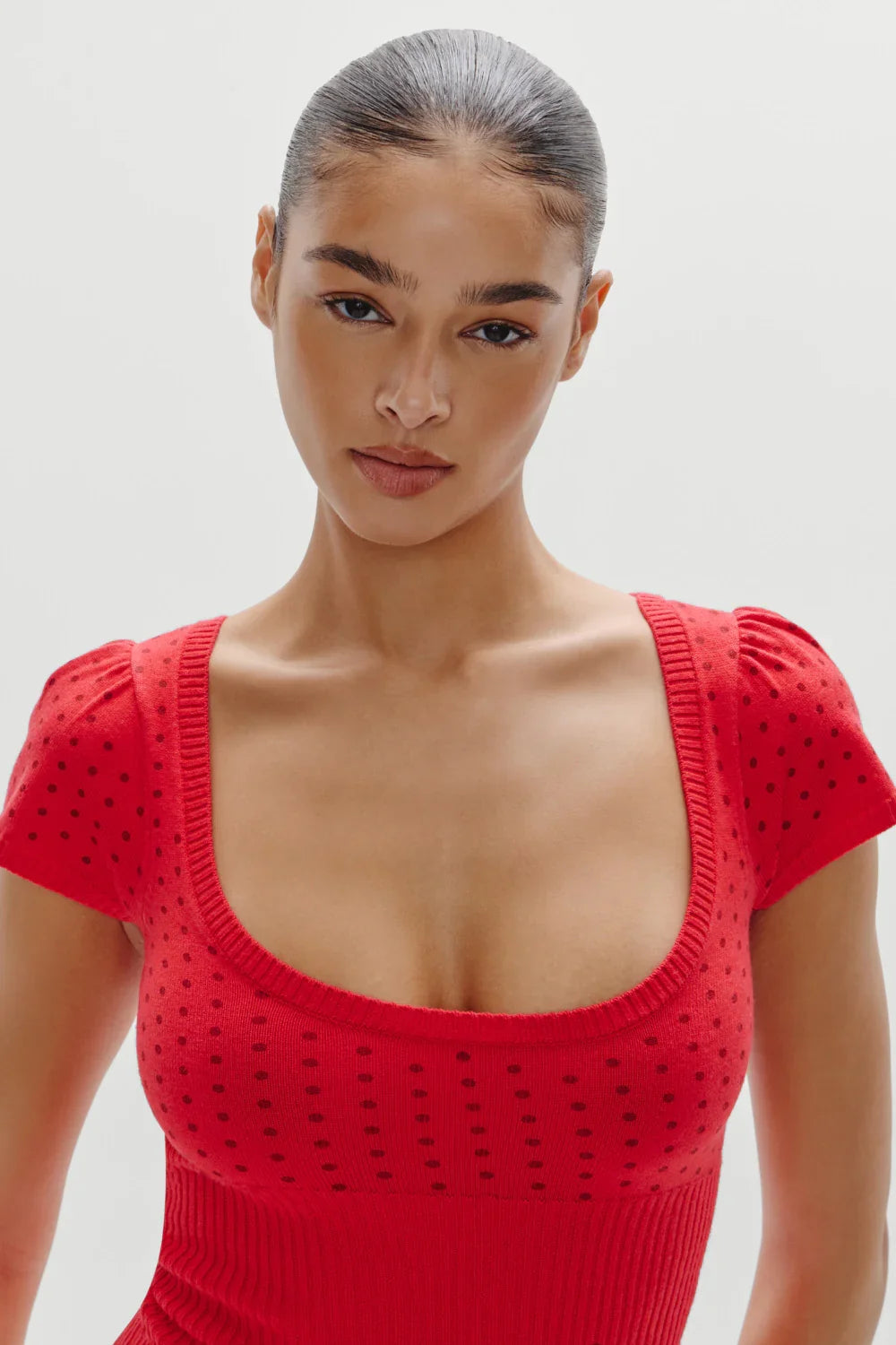 Eliza Knit Mini Dress Cranberry